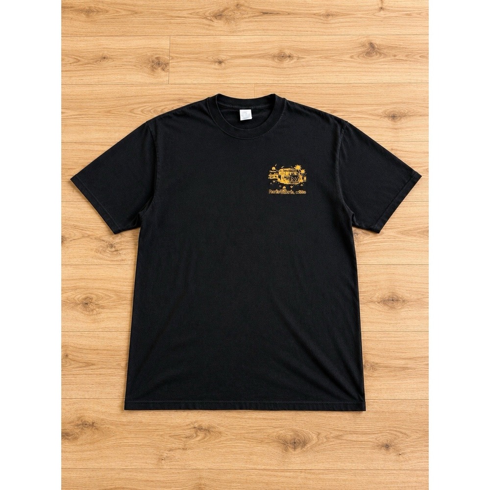 Yazbek Puerto Vallarta Mexico VW Bus Graphic T-Shirt Men's XL Black Beach Travel